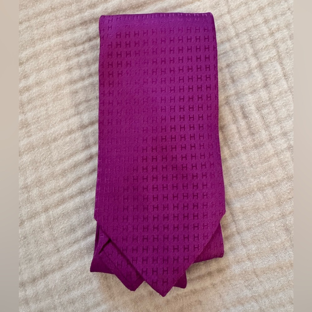 2 100% Silk Men’s Ties-Hermes